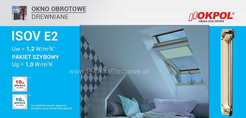 Okno dachowe OKPOL ISOV E2