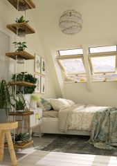 Trzyszybowe, drewniane okno dachowe OKPOL ISOV I7