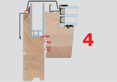Trzyszybowe, drewniane okno dachowe OKPOL ISOV I7 - uszczelki
