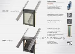 Trzyszybowe, nieotwierane, drewniane okno kolankowe OKPOL IKDN FIP I22