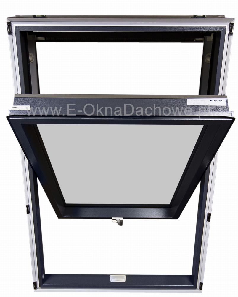 Okno dachowe z PVC - FAKRO PTP-V/AC U4 w okleinie antracyt
