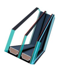 Okno dachowe z PVC - FAKRO PTP-V/AC U4 w okleinie antracyt - pakiet szybowy U4