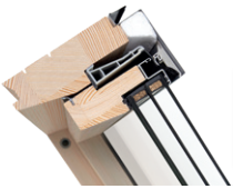 Okno dachowe FAKRO FTP-X P50 APWX GREENVIEW WiFi - PRZEKRÓJ