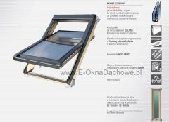 Trzyszybowe okno dachowe z drewna OKPOL ISOV I22