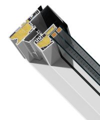 Trzyszybowe okno dachowe z PVC OKPOL IGOV N22 - PRZEKRÓJ