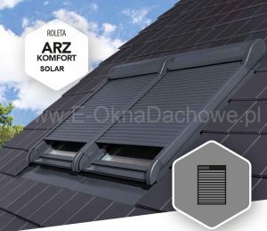 Roleta zewnętrzna Fakro ARZ KOMFORT Solar 10 114x118
