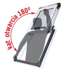 Okno wyłazowe OKPOL VERSA IGWX+ E2 + kołnierz OKPOL H9.