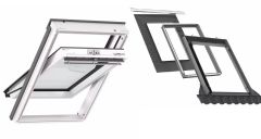 Pakiet: Okno VELUX GLU 1061 MK06 78x118 + kołnierz EDW 2000 MK06 78x118 z ramą izolacyjną BDX (ciepły montaż)