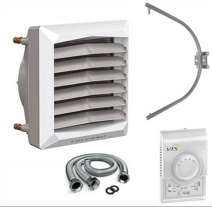 Nagrzewnica wodna VTS Volcano VR MINI 3 AC 4-27 kW + KONSOLA + Sterownik naścienny DX + Węże elastyczne.