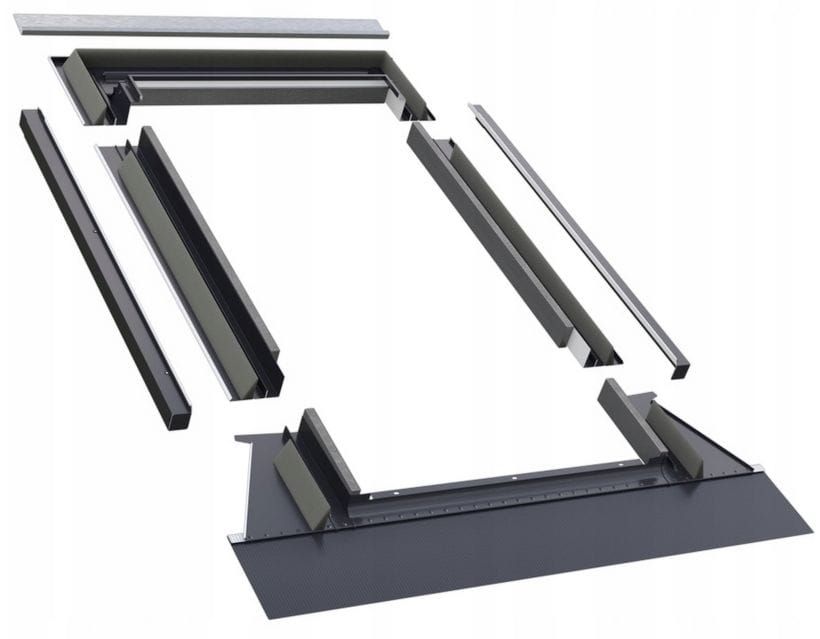 FAKRO EZV-FT AX00 GREENVIEW - kołnierz uszczelniający do płaskiej dachówki z dodatkową termoizolacją.