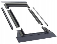 FAKRO EZV-FT AX00 GREENVIEW - kołnierz uszczelniający do płaskiej dachówki z dodatkową termoizolacją.