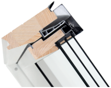 Okno dachowe FAKRO FTU-V U41 AUMX Greenview - PRZEKRÓJ