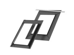 VELUX EDT 1000 - kołnierz uszczelniający do płaskiej  dachówki z izolacją przeciwwilgociową BFX i rynną odwadniającą.