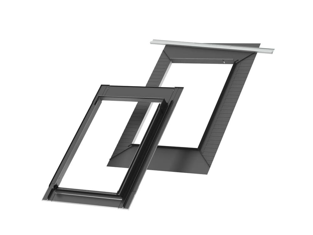 VELUX EDS 1000 - kołnierz uszczelniający do pokryć płaskich z izolacją przeciwwilgociową BFX i rynną odwadniającą.