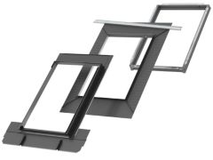 VELUX EDQ 2000 - kołnierz uszczelniający do blachy na rąbek systemowy z izolacją przeciwwilgociową BFX, rynną odwadniającą oraz dodatkową ramą izolacyjną BDX.