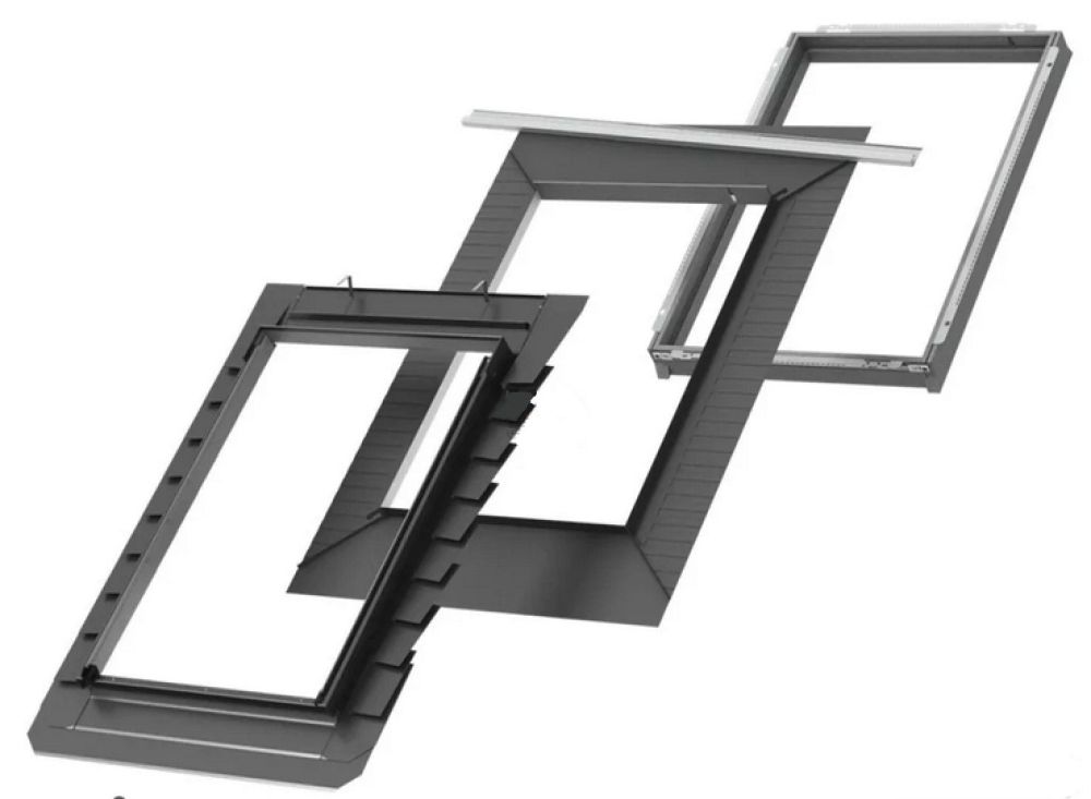 VELUX EDB 2000 - kołnierz uszczelniający  do karpiówki, z zestawem do ciepłego montażu BFX + BDX.