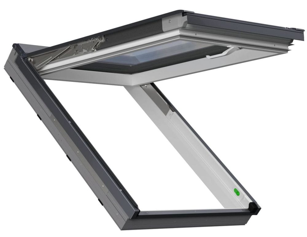 Uchylno-obrotowe, aluminiowo-tworzywowe okno dachowe FAKRO PPP-X MAX P50 APMX GREENVIEW