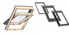 Zestaw VELUX GLL 1061B + EDT 2000 z BDX z do płaskiej dachówki