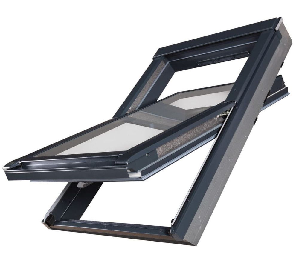 Okno dachowe FAKRO PTP-V U41 ACMX - okleina antracyt