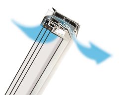 Okno dachowe FAKRO PTP-V U41 ACMX - przekrój