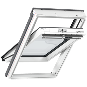 Okno dachowe VELUX GLU 0064 górne otwieranie, poliuretanowe, białe.