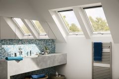 Okno dachowe VELUX GLU 0064B dolne otwieranie, poliuretanowe, białe.