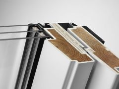 Okno dachowe VELUX GLU 0064B, poliuretanowe, białe -przekrój.