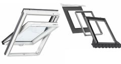 Pakiet: Okno VELUX GLU 1061B + kołnierz EDW 2000 FK08 66x140 z ramą izolacyjną BDX
