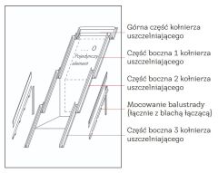VELUX EEX M35 0000 - mocowanie balustrady do okna balkonowego GEL.