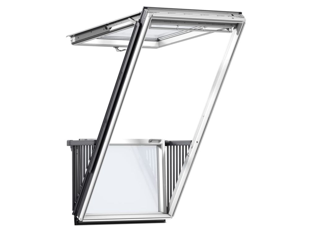 Balkon dachowy, malowany na biało VELUX GDL 2066