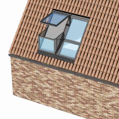 Balkon dachowy, malowany na biało VELUX GDL 2066