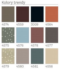 Solarna roleta zaciemniająca VELUX DSL - kolory trendy.