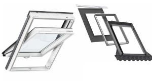 Pakiet: okno dachowe VELUX GLU 0061B MK04 78x98 + kołnierz EDW 2000 z BDX