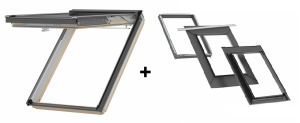 Pakiet: Okno VELUX GNL MK06 1064 78x118 + kołnierz EDT 2000 z BDX