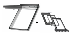 Pakiet: Okno VELUX GNU 0064 MK06 + kołnierz EDW 2000 z BDX