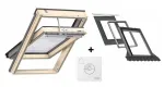 Pakiet: Elektrycznie otwierane okno dachowe VELUX GLL 106121 MK08 78x140 + kołnierz EDW 2000 MK08 78x140 z ramą izolacyjną BDX + klawiatura KLI