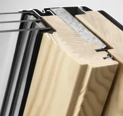 Elektrycznie otwierane okno dachowe VELUX GLL 106121 - przekrój