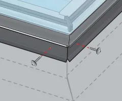 VELUX ZZZ 210U – zestaw profili mocujących do okien do płaskiego dachu.