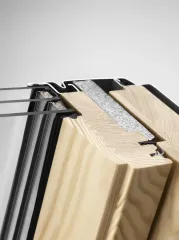 Okno dachowe VELUX GLL 1061B, dolne otwieranie - przekrój.