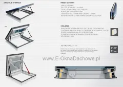 Uchylne okno wyłazowe do dachów płaskich Okpol PGM A1