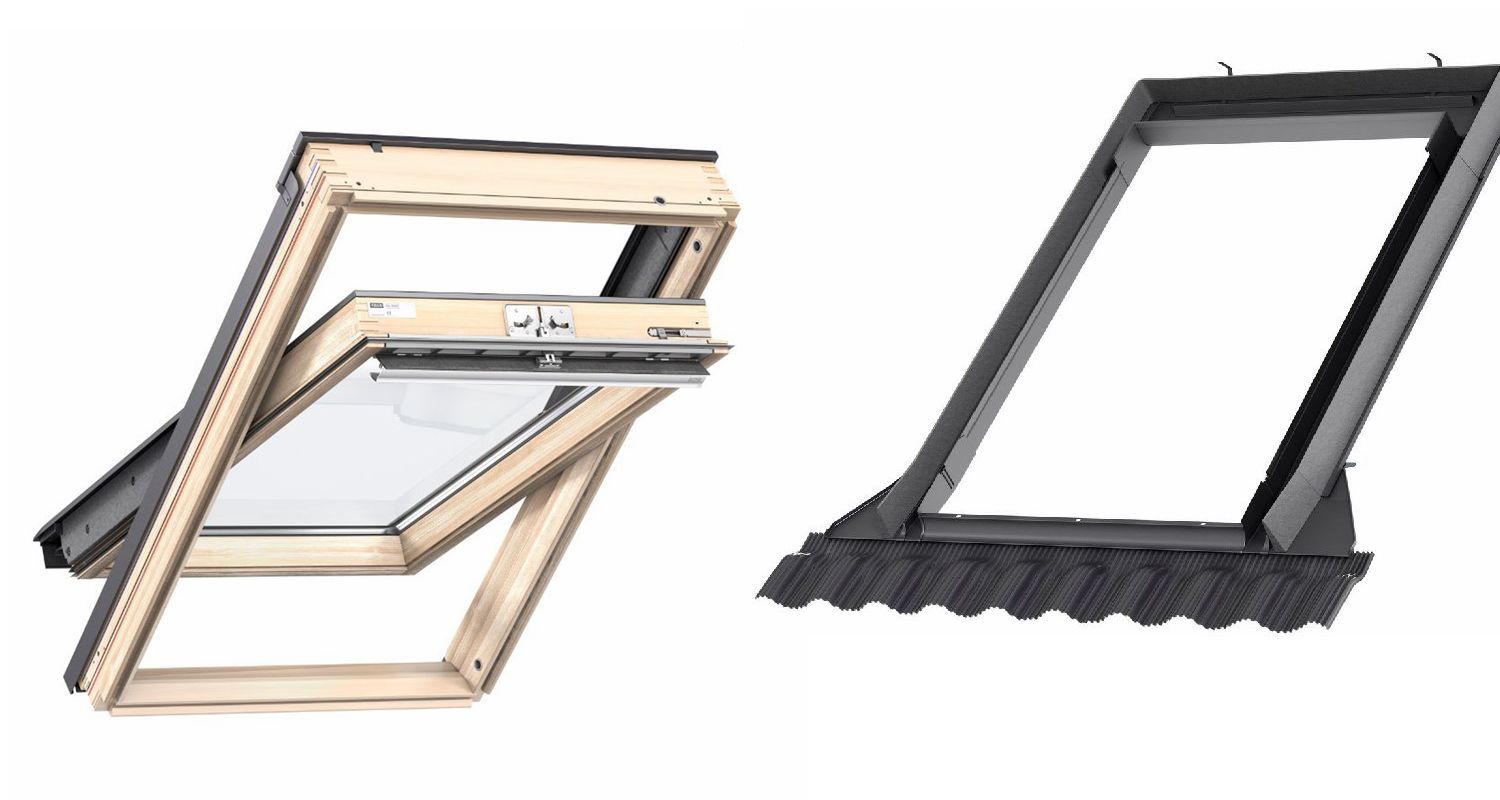 Pakiet okno VELUX GLL 1061 MK08 78x140 + kołnierz EDW 0000 MK08 78x140