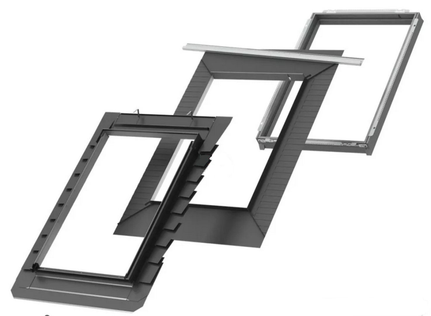 Kołnierz uszczelniający VELUX EDB 2000 do karpiówki z zestawem do ciepłego montażu BFX + BDX.